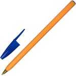 Ручка шариковая STAFF "Basic Orange BP-01", письмо 750 метров, СИНЯЯ ...