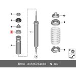 33526764418, Опора амортизатора задн 1 E81/E82, 3 E90/E92, X1 E84