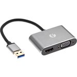 Кабель-переходник VCOM USB 3.0 AM/HDMI F+VGA F (CU322M)