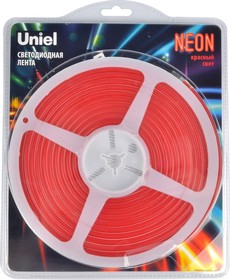 Гибкая светодиодная лента NEON ULS-N01-2835-120LED/m- 6mm-IP67-DC12V- 9W/m-5M-RED UL-00009087