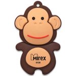 13600-KIDMKB08, Флеш накопитель 8GB Mirex Monkey, USB 2.0, Коричневый