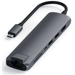 Satechi [ST-UCSMA3M] Адаптер USB-C Type-C Slim Multiport with Ethernet Adapter ...