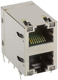 0895-2C1R-GVH, Modular Connectors / Ethernet Connectors MagJack ICM 2x1 1GBase-T 60W PoE