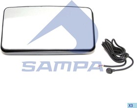 Фото 1/2 022.101, Зеркало боковое MAN F2000 правое электрическое с подогревом SAMPA