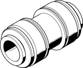 CQ-28, CQ Series Straight Tube-to-Tube Adaptor, Push In 28 mm to Push In 28 mm, Tube-to-Tube Connection Style, 194586