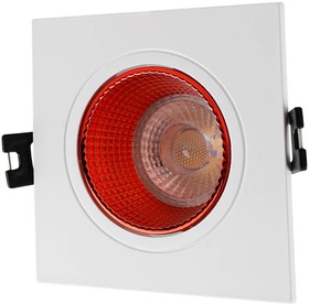 Denkirs DK3071-WH+RD Встраиваемый светильник, IP 20, 10 Вт, GU5.3, LED, белый/красный, пластик