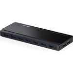 UH720, Разветвитель USB(Хаб) 7хUSB3.0+2USB charging ports(5В, 2.4А), активный, черный
