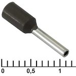 DN00708 black (1.2x8mm), Наконечник втулочный изолированный DN00708, 1.2x8 мм ...