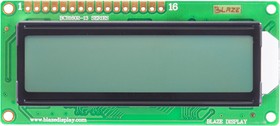 BCB1602-13-LY-SPTWD, ЖКИ 16х2 символьный англо-русский с подсветкой