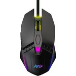Мышь Gaming Mouse HIPER MX-R100 Black (6D, 3600DPI, 1.5m cable, USB)
