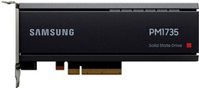 Фото 1/8 Твердотельный накопитель Samsung Enterprise SSD, HHHL, PM1735, 6400GB, NVMe, PCIe Gen4, R8000/W3800Mb/s, IOPS(R4K) 1500K/250K, MTBF 2M, 3DWP