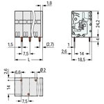 2626-3102/020-000, PCB Terminal Block, Push-In, THT, 7.5mm Pitch, Right Angle ...
