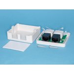 TJC2-5K, Розетка компьютерная, 2 порта RJ-45 кат. 5е, тип KRONE, белая