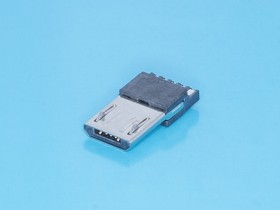 Фото 1/3 USB/Mc-SP/2, Разъем micro USB, вилка на кабель без корпуса, 5 контактов