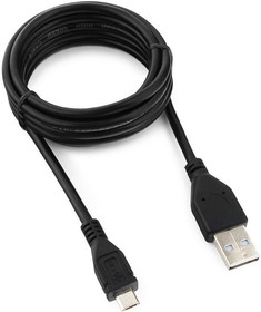 Фото 1/2 Кабель USB 2.0 - Micro USB, М/М, 1.8 м, Cablexpert, чер, CCP-mUSB2-AMBM-6