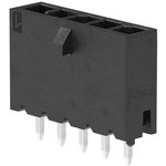 216571-1005, Headers & Wire Housings Micro-Fit+ RA Header 5 Circuits Black