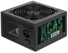 Фото 1/10 Блок питания Aerocool KCAS PLUS 600, 600Вт, 80 PLUS BRONZE, 120мм, черный, retail [kcas-600w plus]