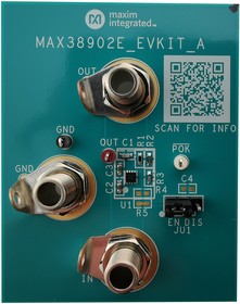 MAX38902EEVKIT#, Evaluation Board, MAX38902 Linear Regulator, Adjustable, 1.7V To 5.5V In, 500mA