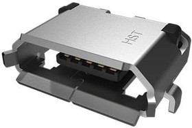 Фото 1/3 10103592-0001LF, USB Connectors 5P Quick Connect Micro USB TypeB Plug