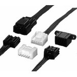 HCMWSB-05-K, Automotive Connectors 0.64 Unsld Sngl Rw Male 5Ckt Blk