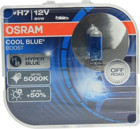 Фото 1/6 62210CBB-HCB, 62210CBB-HCB_к-кт ламп COOL BLUE BOOST! 2шт. (H7) 12V 80W PX26d цвет. темп. 5000К\
