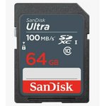 Флеш карта SDXC 64GB SanDisk SDXC Class 10 UHS-I U1 Ultra R 100MB/s  ...