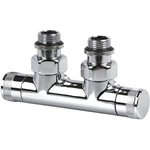 Узел угловой Tondera 50 мм, запорный 1/2"х3/4" Е, цвет хром 0699-1500C0E0