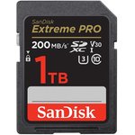 SDSDXXD-1T00-GN4IN, Флеш карта SD 1TB SanDisk SDXC Class 10 V30 UHS-I U3 Extreme Pro 200/140MB/s