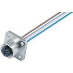 09-3448-00-04, Binder Female 4 way M12 to Unterminated Sensor Actuator Cable, 200mm