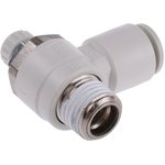 AS2201F-02-08S, AS Series Threaded Speed Controller, R 1/4 Male Inlet Port x R ...