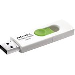 AUV320-128G-RWHGN, Флеш накопитель 128GB A-DATA UV320, USB 3.2, белый/зеленый