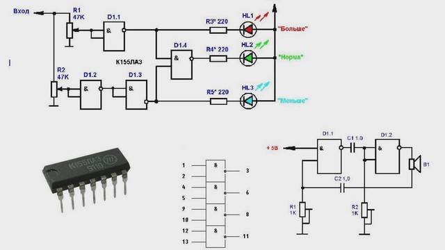 Схема микросхемы к155ла3