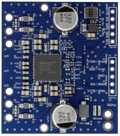 REFAUDIODMA12070PTOBO1, Evaluation Board, MA12070P Class D Audio Amplifier, 2 x 80W, MERUS Digital Input