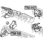 TM-007, Подушка двигателя TOYOTA COROLLA AE10#,CE10#,EE10# 1991.06-2002.06 [JP] ...
