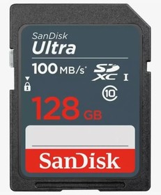Фото 1/3 Флеш карта SDXC 128GB SanDisk SDXC Class 10 UHS-I U1 Ultra R 100MB/s  SDSDUNR-128G-GN3IN