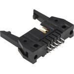 AMP-LATCH Series Straight Through Hole PCB Header, 10 Contact(s), 2.54mm Pitch ...