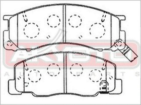 AKD1199, КОЛОДКИ ТОРМОЗНЫЕ ДИСКОВЫЕ ПЕРЕДНИЕ