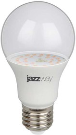 Лампа светодиодная PPG A60 Agro 9Вт A60 грушевидная прозрачная E27 IP20 для растений красн./син. спектр clear JazzWay 5008946