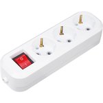 11-8706, Колодка 3 гнезда с кнопкой c заземлением