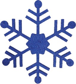 502-373, Елочная фигура Снежинка классическая, 66 см, цвет синий