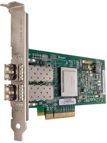 Фото 1/4 Адаптер Qlogic QLE2562 8Gb Dual Port FC HBA, x8 PCIe, SR LC multi-mode optic, 1 year