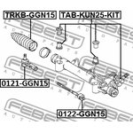 TRKB-GGN15, Пыльник р/рейки TOYOTA HILUX GGN15,25,35,KUN1#,2#,3# ...