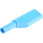934099102, Blue Male Banana Plug, 4 mm Connector, Screw Termination, Nickel Plating