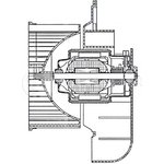 LFh1590, Мотор отопителя MERCEDES Atego (98-04) в сборе LUZAR