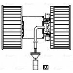 LFH 1603, Э/вентилятор отоп. для а/м Iveco Starlis (02-) (квадр. разъем) (LFh 1603)