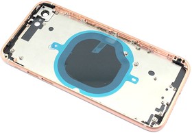Задняя крышка (корпус) в сборе с рамкой для Apple iPhone 8 розовая (Rose Gold)