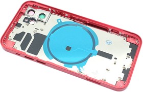 Задняя крышка (корпус) в сборе с рамкой для Apple iPhone 12, красная