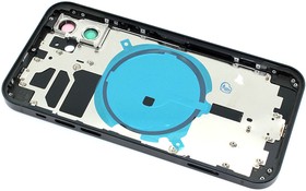 Задняя крышка (корпус) в сборе с рамкой для Apple iPhone 12, черная