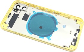 Задняя крышка (корпус) в сборе с рамкой для Apple iPhone 11, желтая
