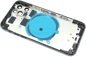 Задняя крышка (корпус) в сборе с рамкой для Apple iPhone 11 Pro, черная